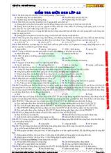Đề và đáp án kiểm tra giữa học kì II Vật lí lớp 12